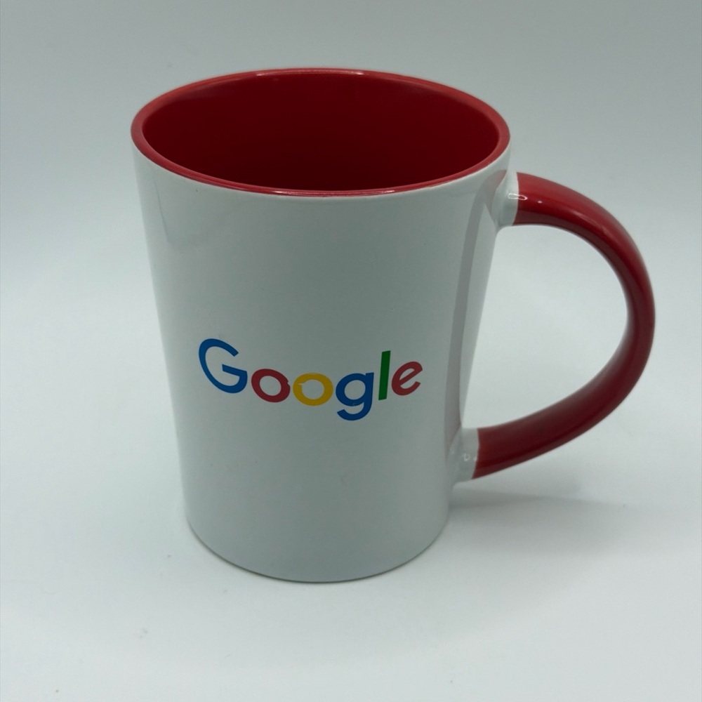 Google Mug with Red Interior and Handle
